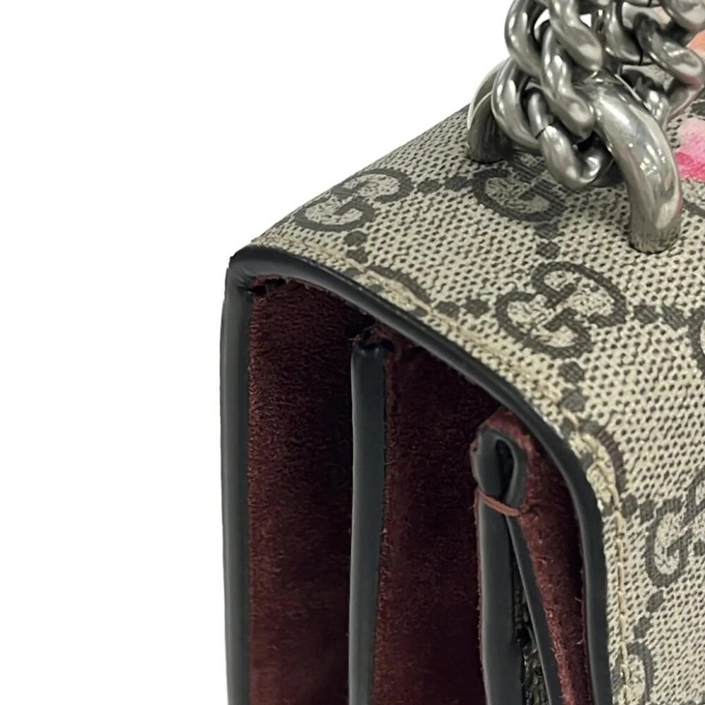 GUCCI Dionysus/GG Blooms 400249 Beige Pink Multi PVC Suede - Shoulder Bag - Picture 10 of 14